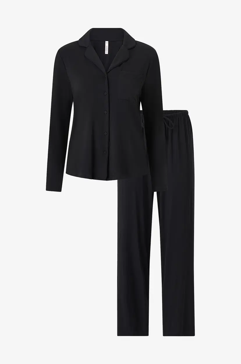Hunkemöller Pysjsett Pj Ls Jersey Essential - Svart