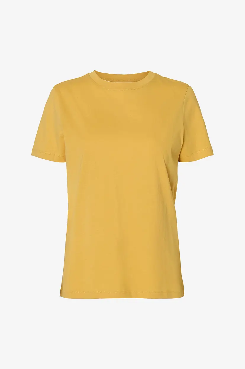 Selected Women Topp slfMyessential SS O-neck Tee - Gul