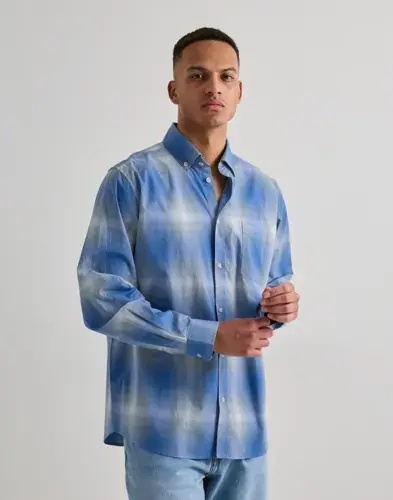 Les Deux Les Deux Kent Shadowcheck Shirt Hverdagsskjorter Blå