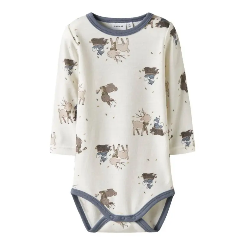 NAME IT Name It - Ullbody Willitus Blue/ Snow White Deer