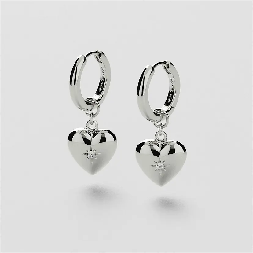 Safira Heart As Gold Hoops