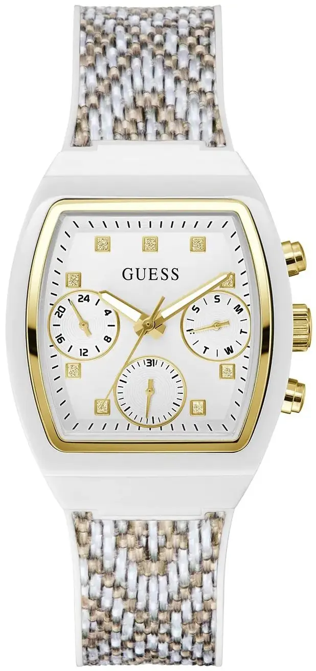 Guess Guess Dameklokke GW0863L2 Rendezvous Hvit/Gummi