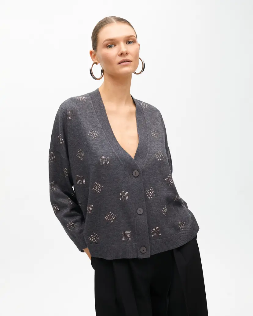 Maite by Lola Maite by Lola MF2511010 Gray Knitted coat