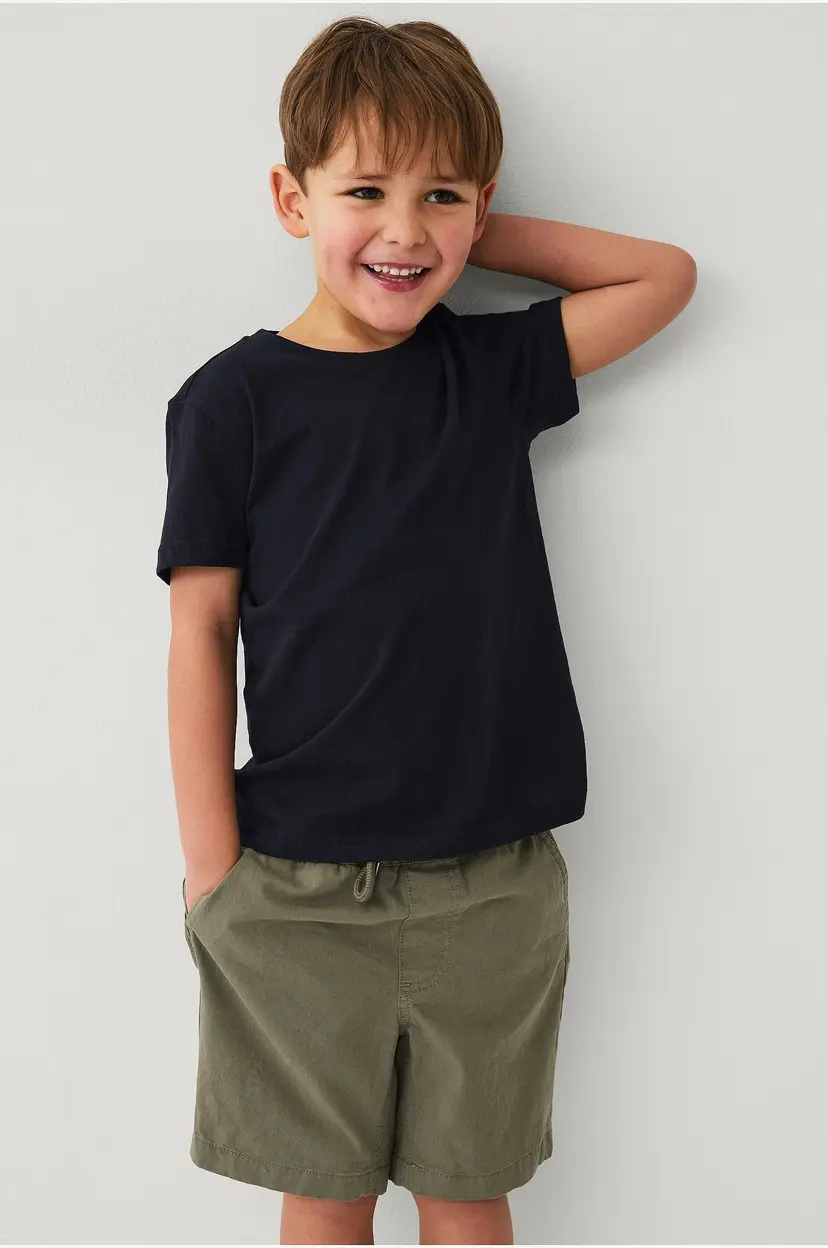 Ellos Collection Shorts i bomullstwill - Grønn