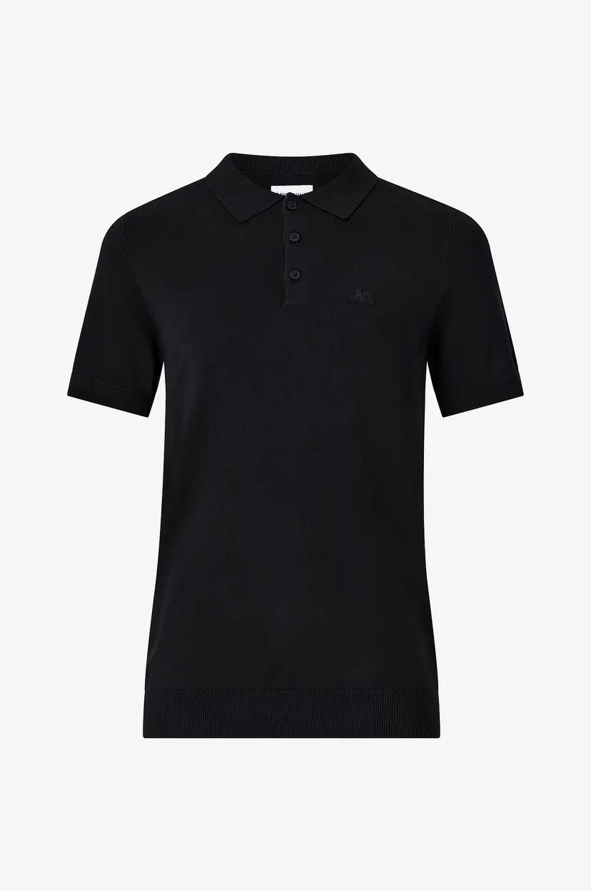 Lindbergh Genser S/S Polo Knit - Svart