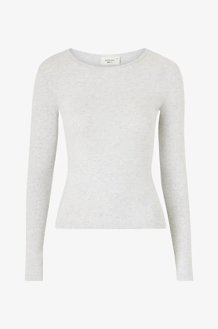 Gina Tricot Topp Tight Fit Long Sleeve Top - Grå