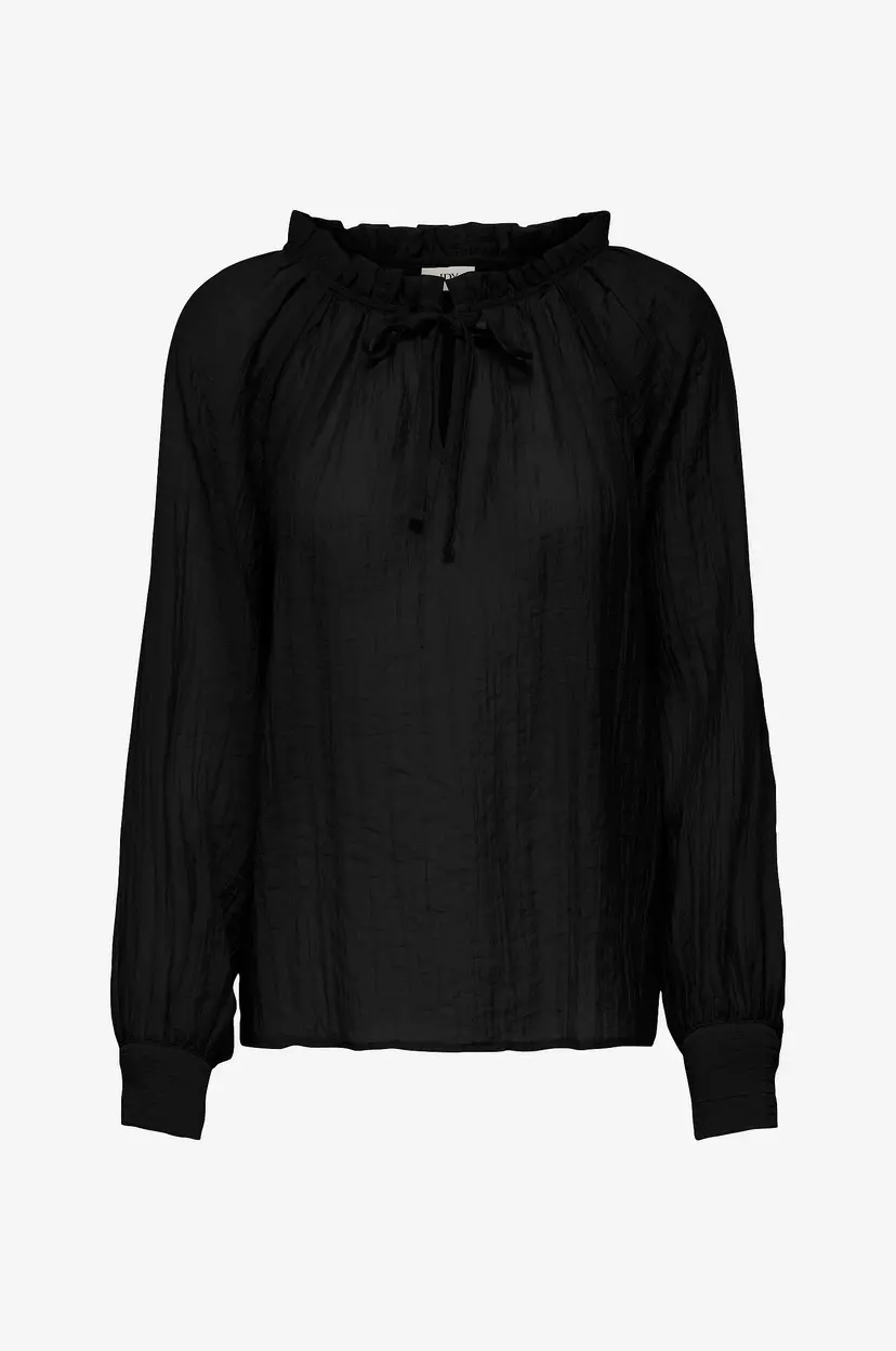JDY Bluse jdyTheo L/S V-neck Top Wvn - Svart