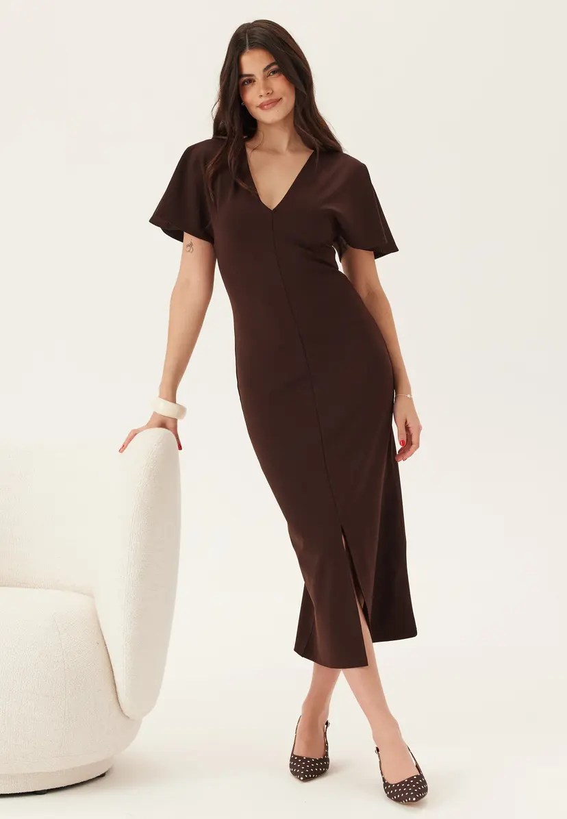 Bubbleroom V-Neck Butterfly Sleeve Dress