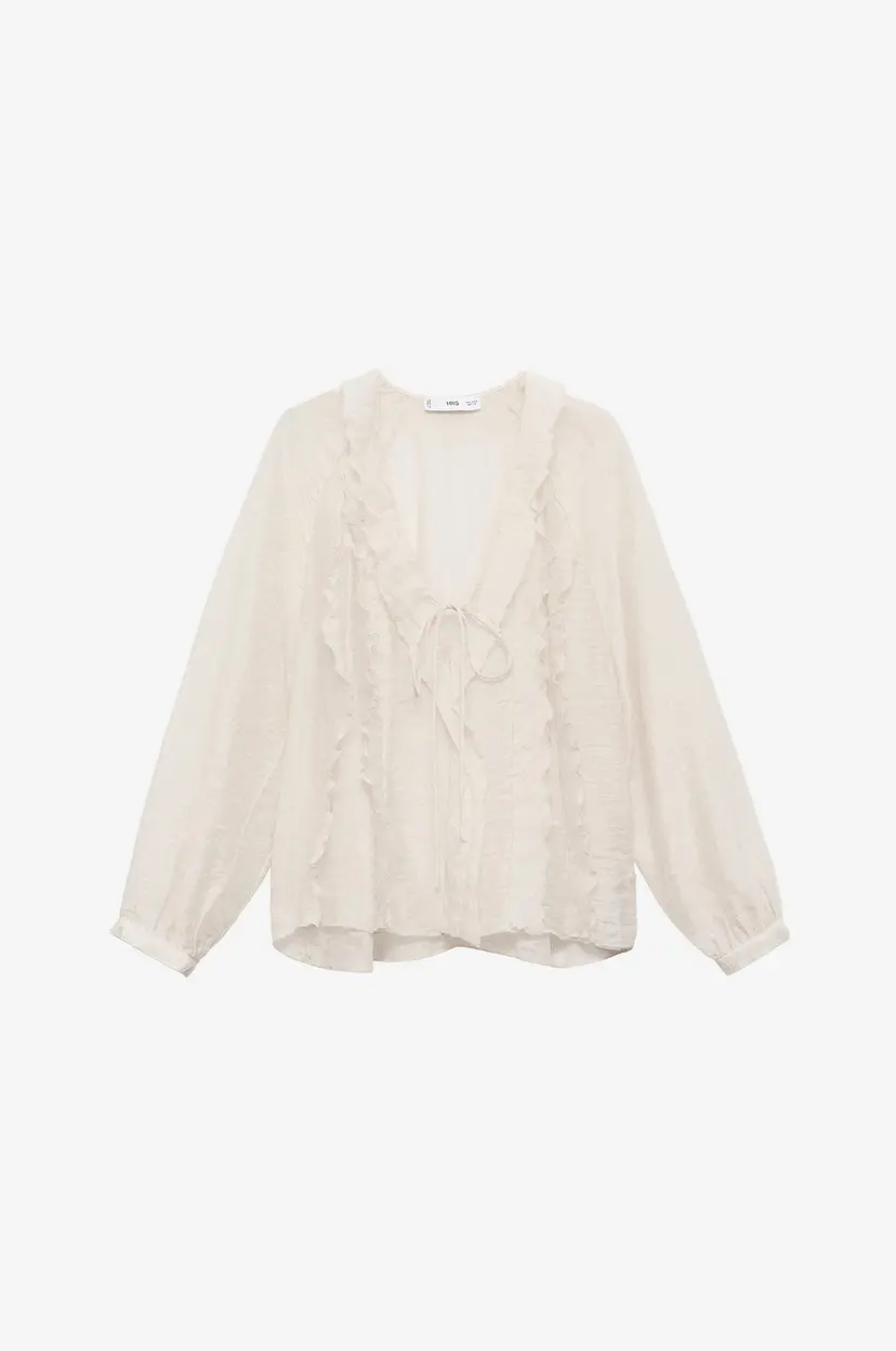 Mango Bluse Blouse Dunst - Beige