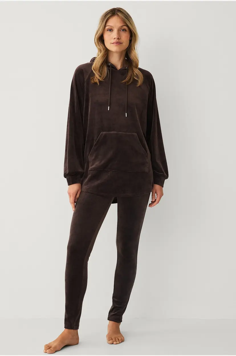 Ellos Collection Leggings i velur - Brun