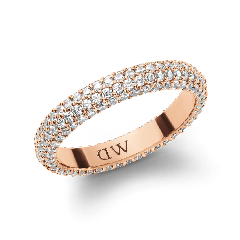 Daniel Wellington Rose Gold Ring Pavé Crystal | DW