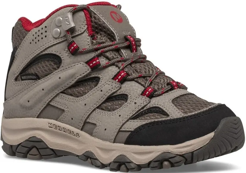 Merrell Merrell Junior Moab 3 Mid Waterproof Boulder/Red