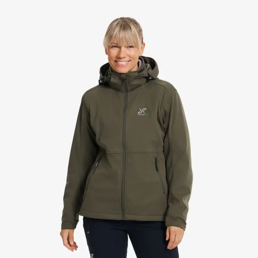 RevolutionRace Responder Softshell Jacket Dame Light Moss Gray