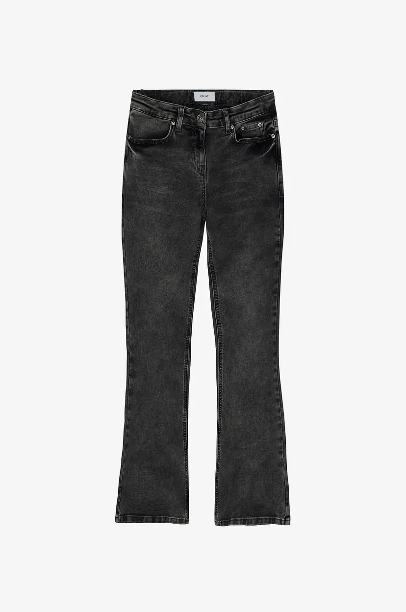Grunt Jeans Texas Low Flare Grey - Grå