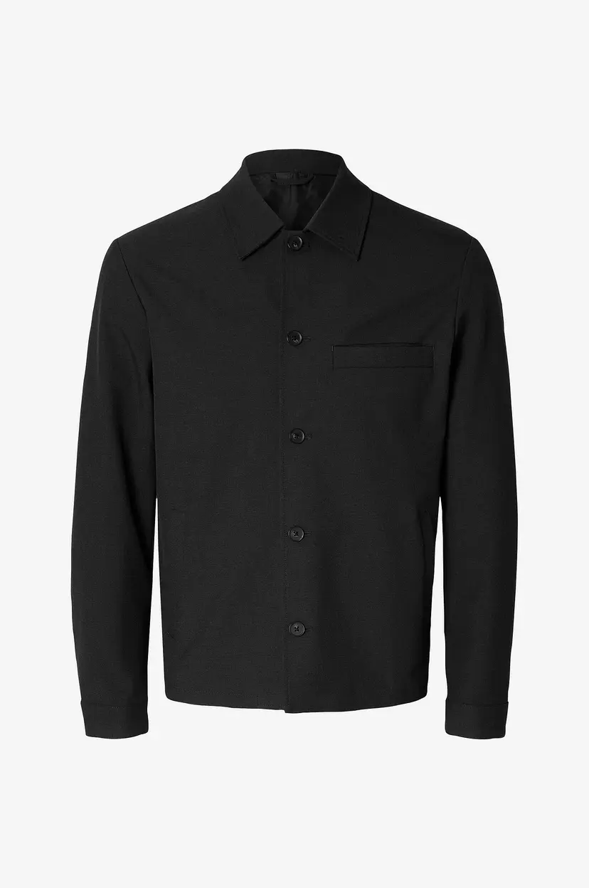 Selected Men Overtreksskjorte slhReg-Robert Overshirt - Svart