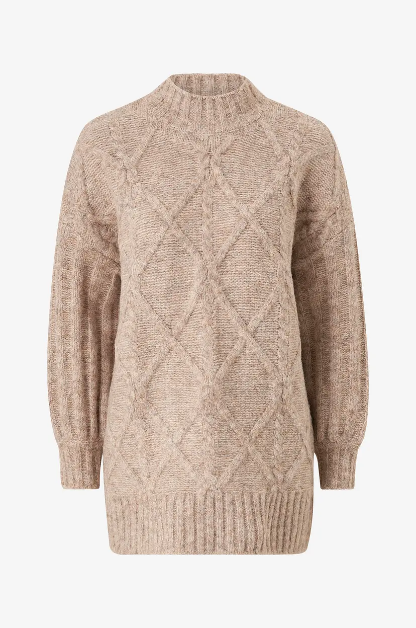 ONLY Genser onlSage Life LS Highneck Knt - Beige
