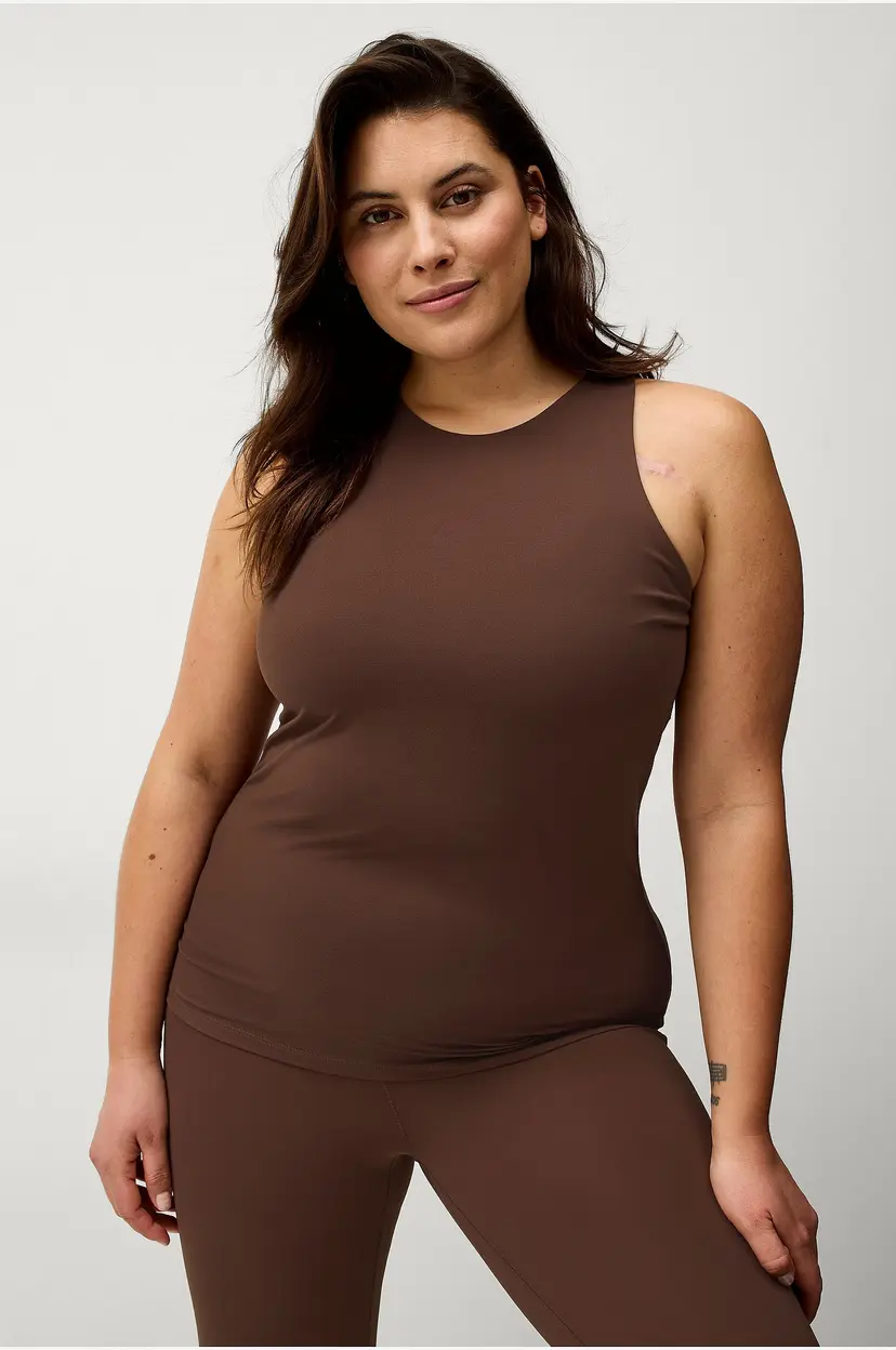 Ellos STUDIO Treningstopp Tank Top Slim Core - Brun