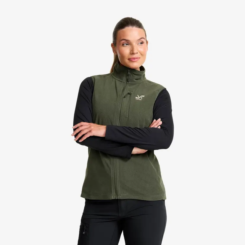 RevolutionRace Hiker Fleece Vest Dame Kambaba Green