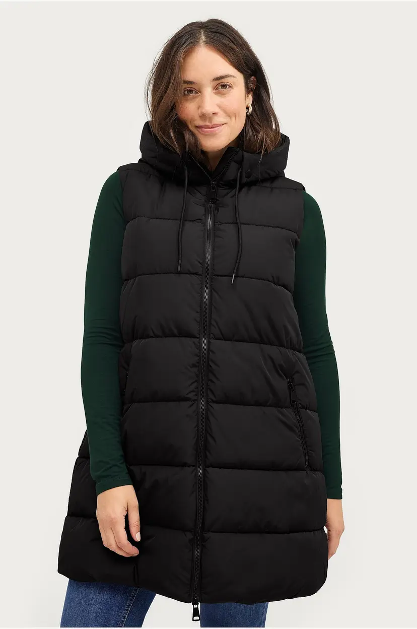 Zizzi Vest cArylie Waistcoat - Svart