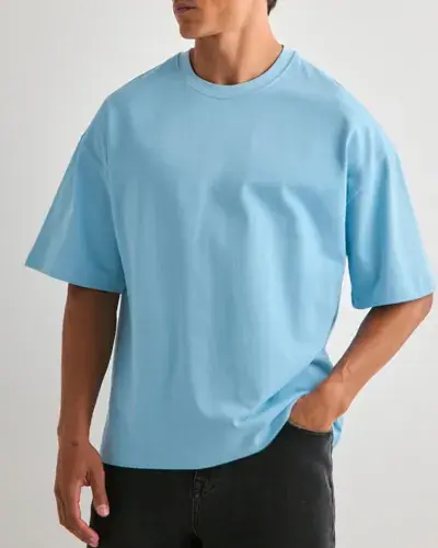 Que Sera Sera Que Sera Sera Boxy Blank Tee Oversized t-shirts Blå