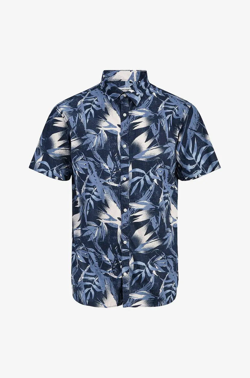 Jack & Jones Skjorte jjHonolulu Aop Shirt SS - Blå
