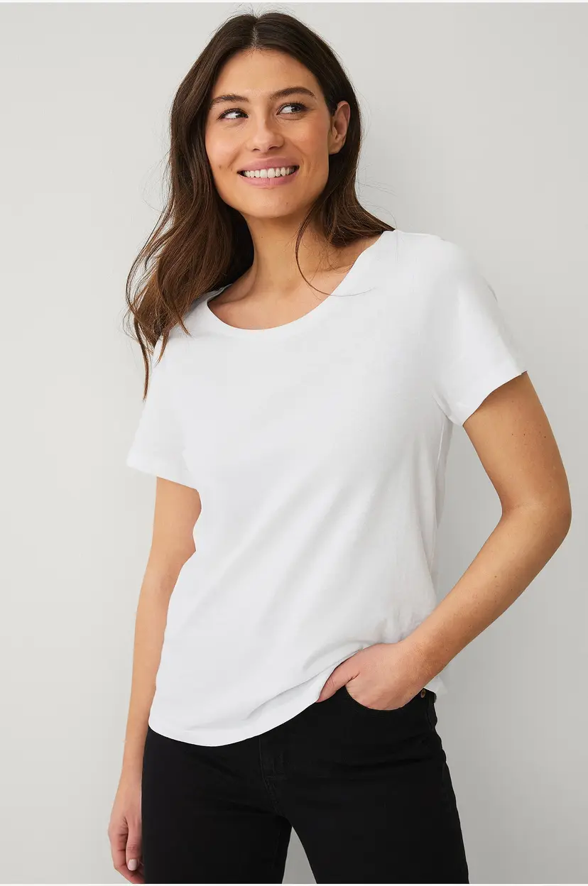 Ellos Collection T-skjorte Crew Neck - Hvit