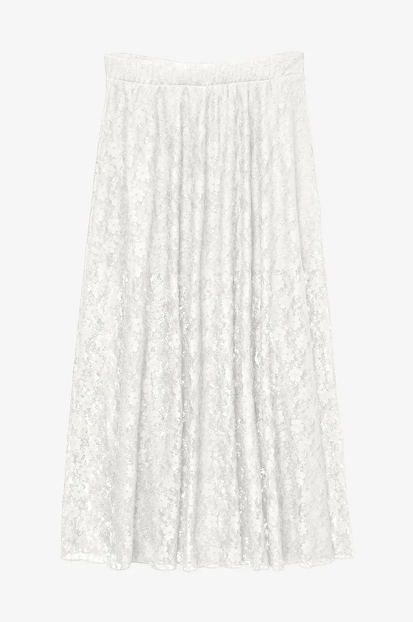 Vero Moda Blondeskjørt vmNelda HW Long Lace Skirt - Hvit