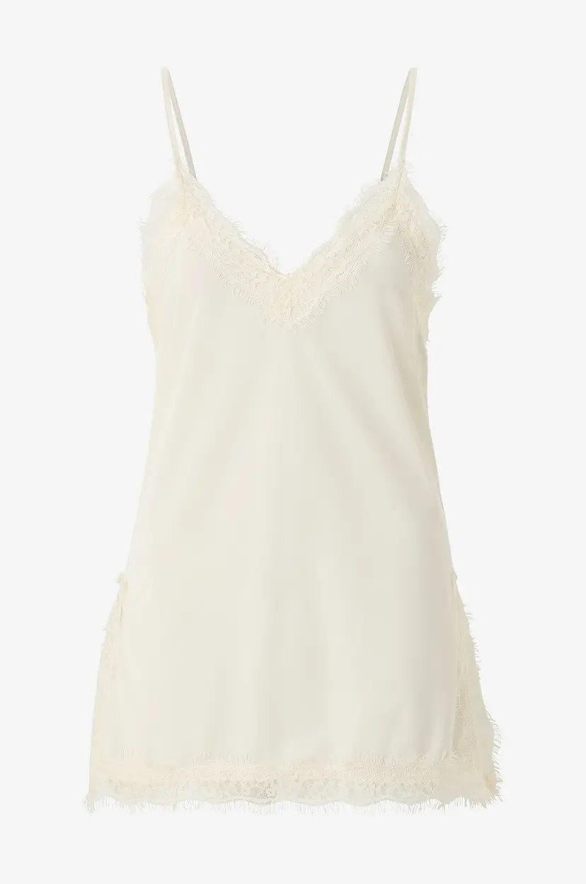 Gina Tricot Topp Lace Detail Singlet - Hvit