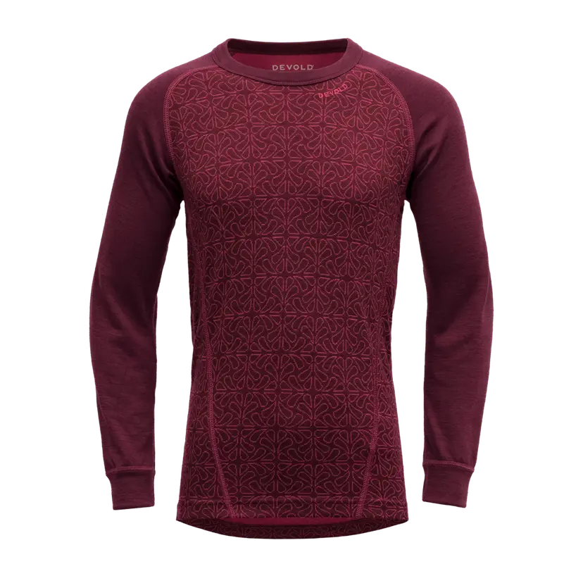 Devold Devold - Duo Active Merino Ulltrøye Junior - Size 10 - Rød