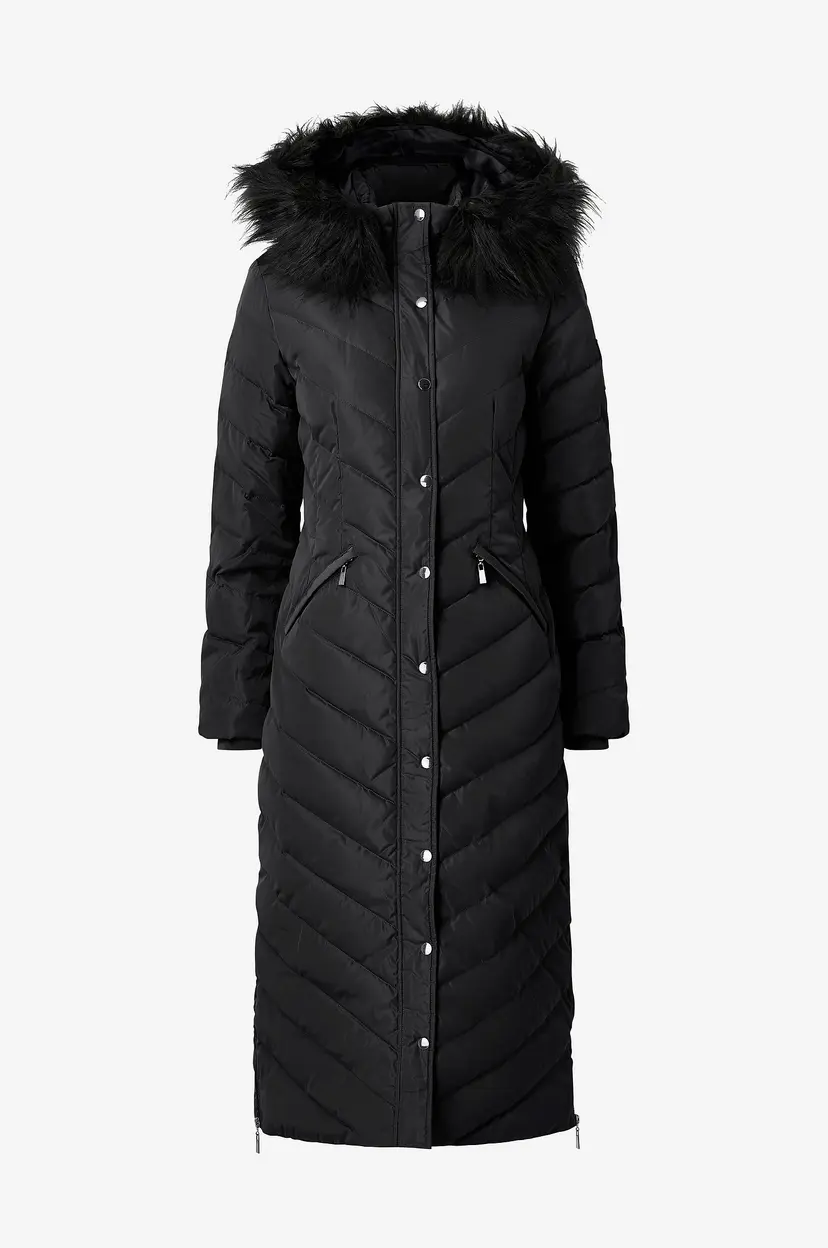 Bubbleroom Dunfrakk Down Maxi Coat - Svart