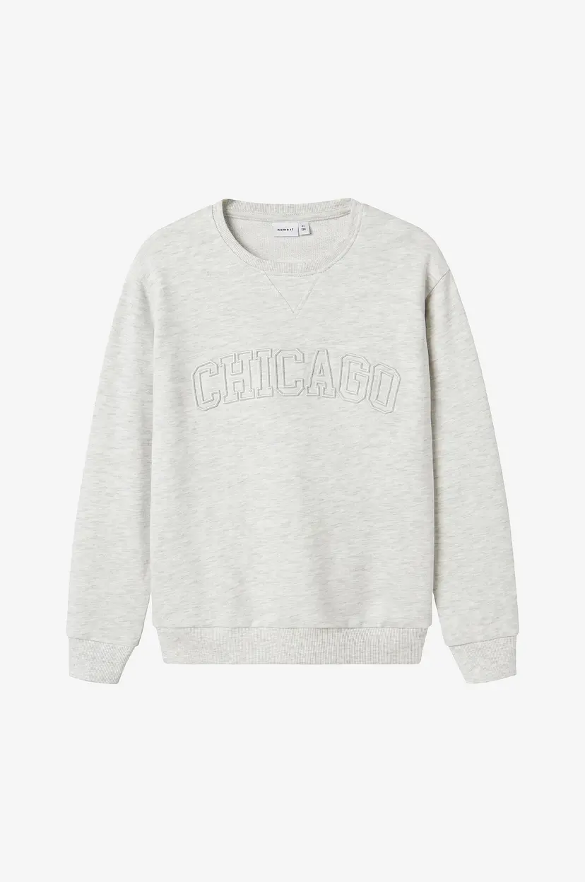 NAME IT Collegegenser nkmLester LS Nreg Sweat Unb - Grå