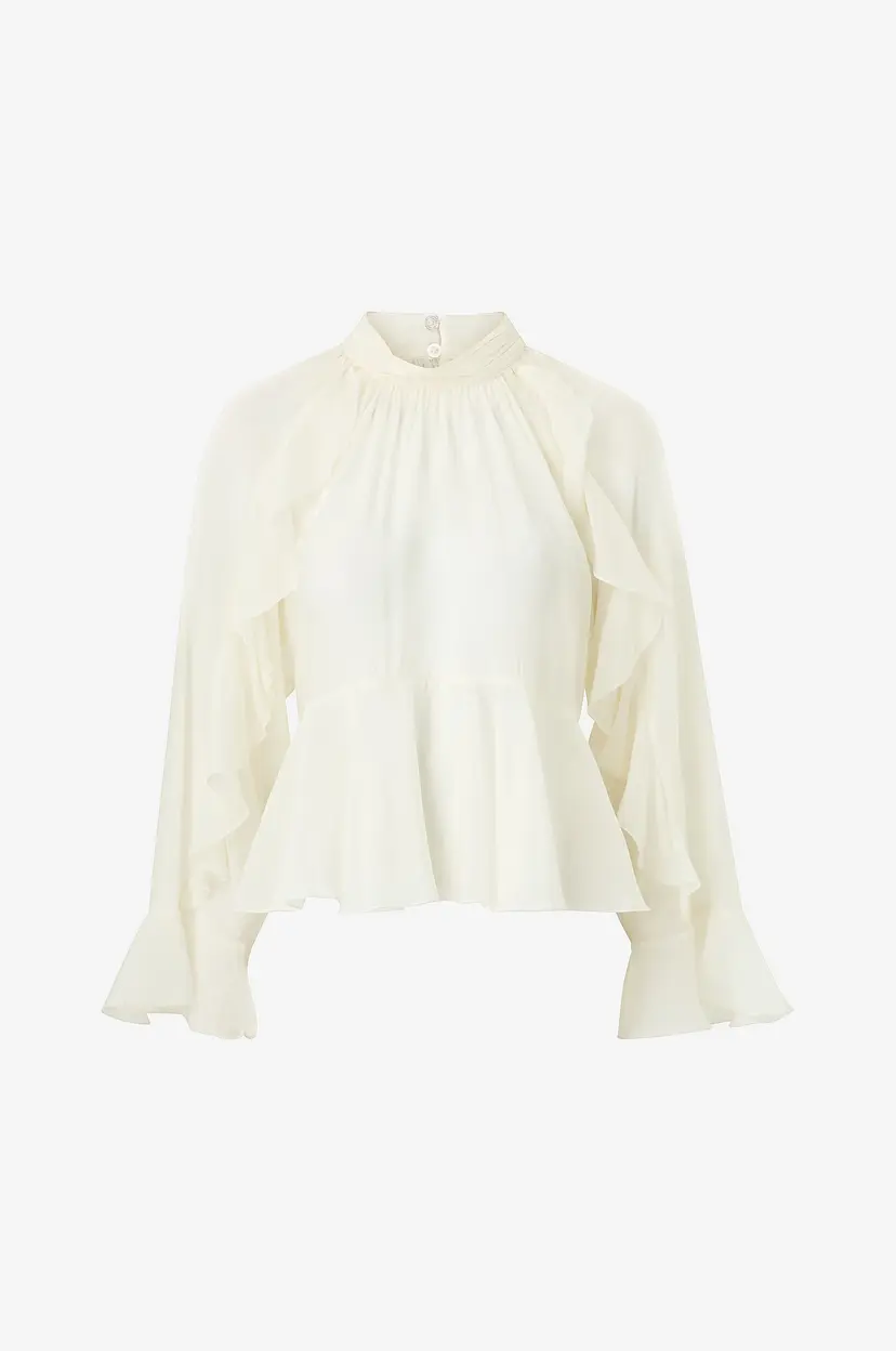 Second Female Bluse Naje Frill - Natur