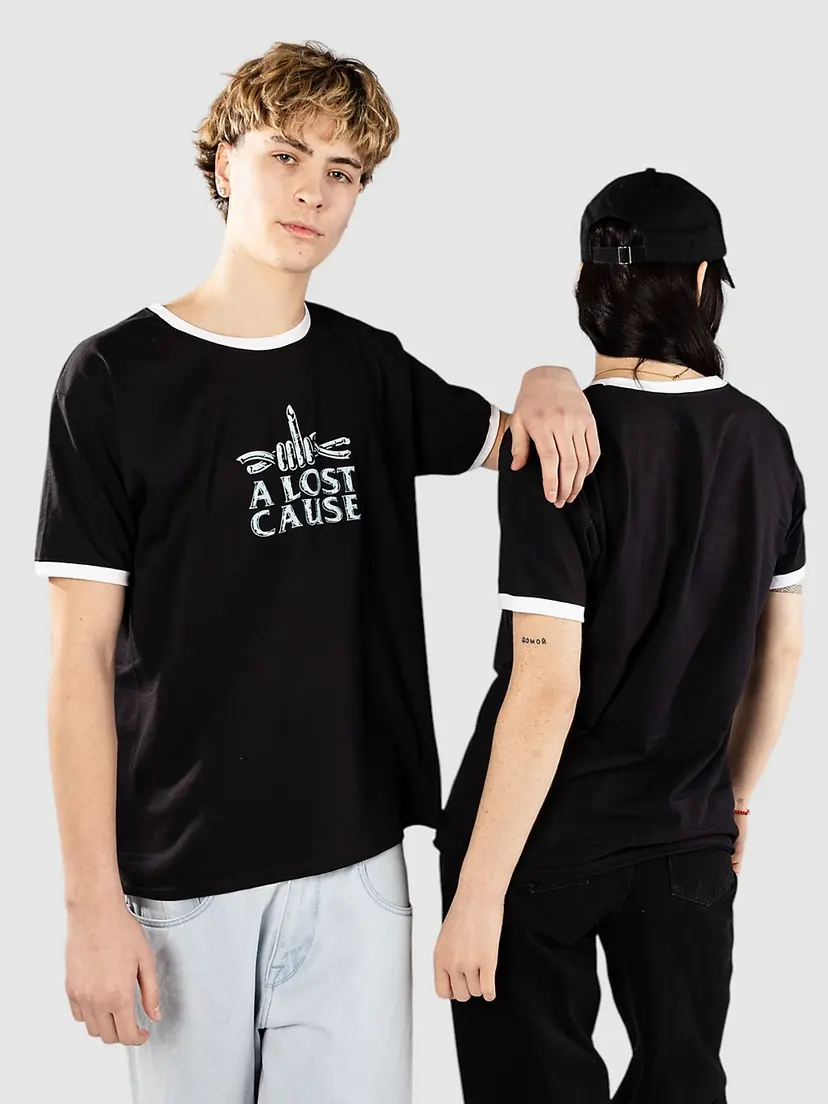 A Lost Cause A Lost Cause Razor Ringer T-skjorte svart