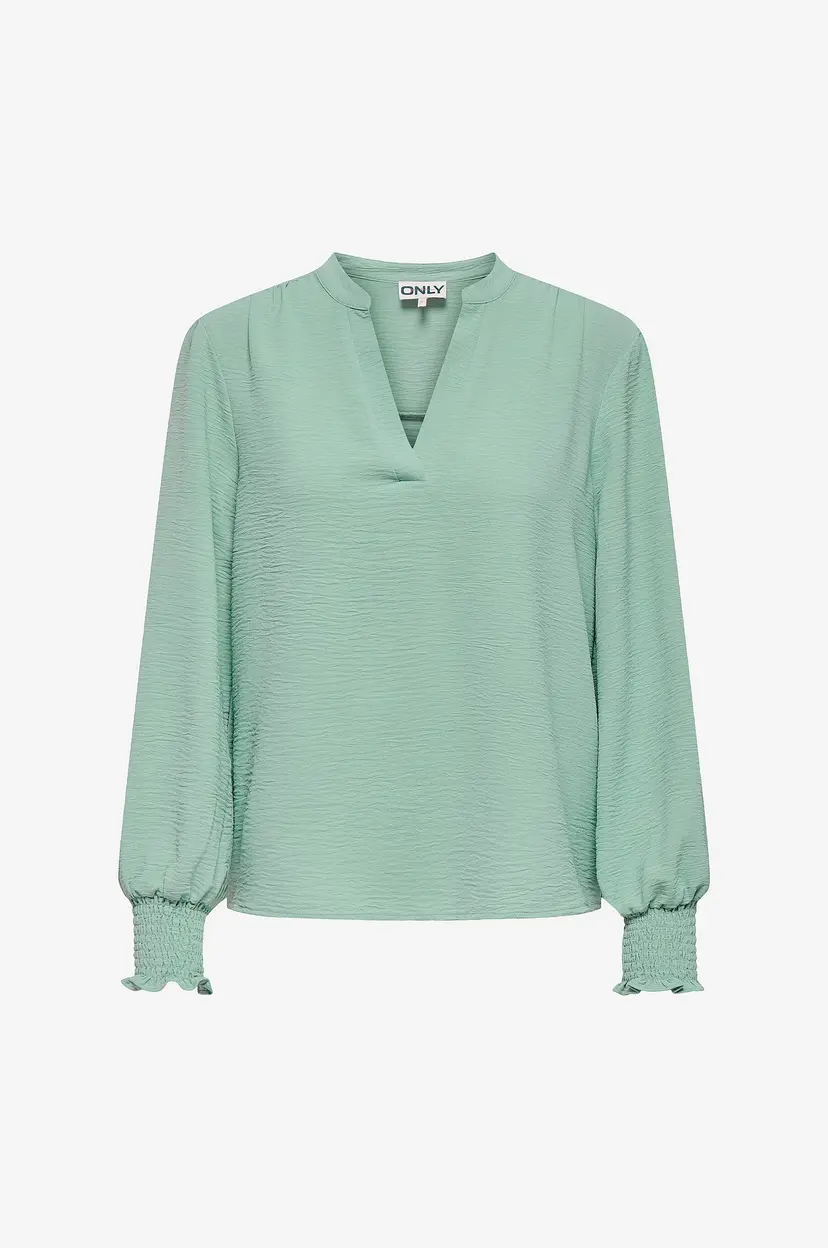 Only Carmakoma Bluse carMetta Life V-neck Top Wvn - Grønn