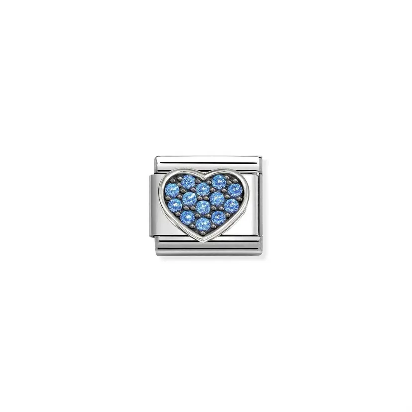 Nomination Cubic Zirconia Heart Rich Light Blue