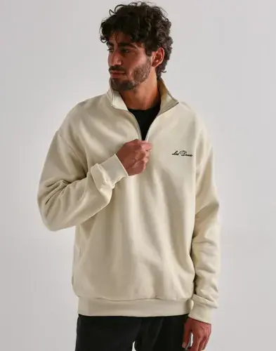 Les Deux Les Deux Crew Half-Zip Sweatshirt Half zip Beige