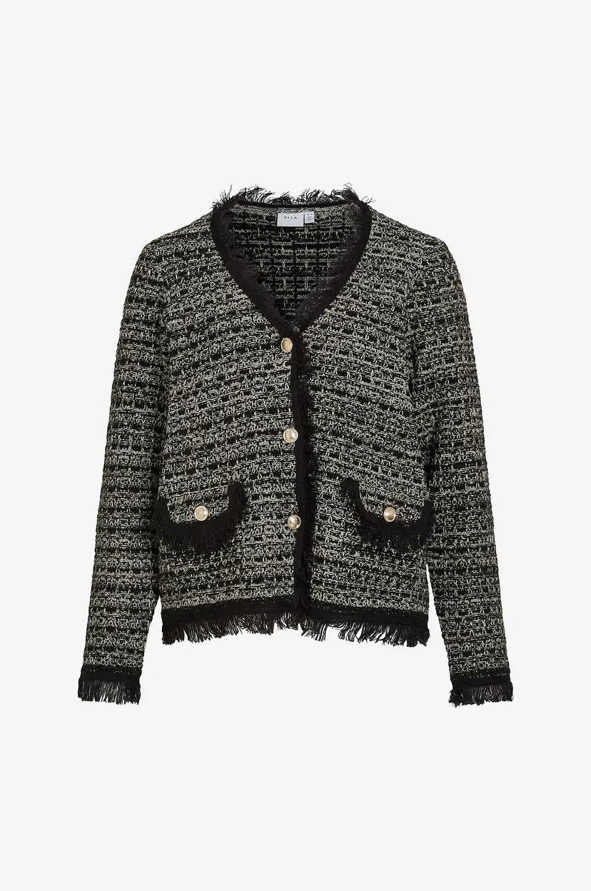 Vila Kardigan viSolera L/S Detail Knit Cardigan - Svart
