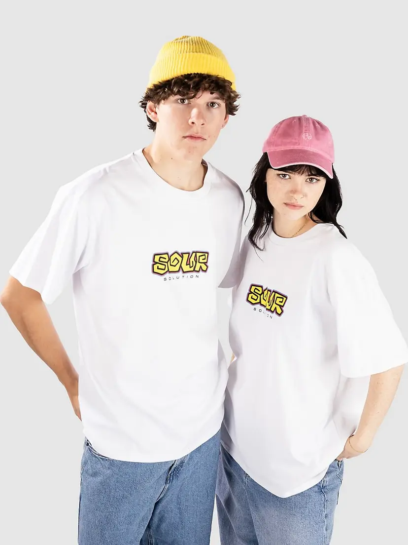 Sour Solution Sour Solution Surf T-skjorte hvit