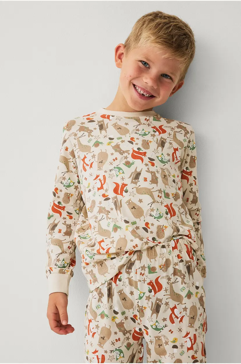 Ellos Collection Pyjamas med trykk - Beige