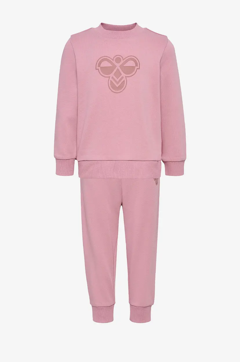 Hummel Sett hmlMini Jersey Crewsuit Bee - Lilla