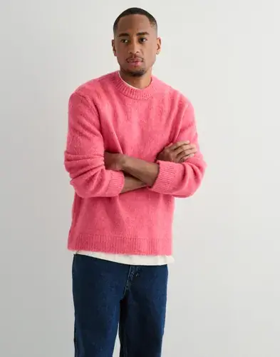 Jack & Jones Jack & Jones Jcofade Knit Crew Neck Styd AW25 Strikkegensere Rosa