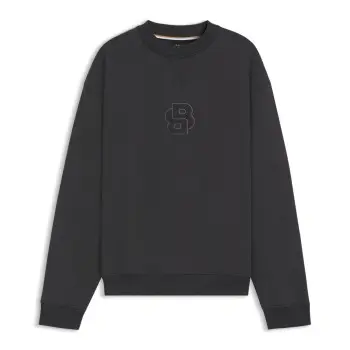 BOSS BOSS Patch Sweatshirt Mørkgrå  bomull Large Herre