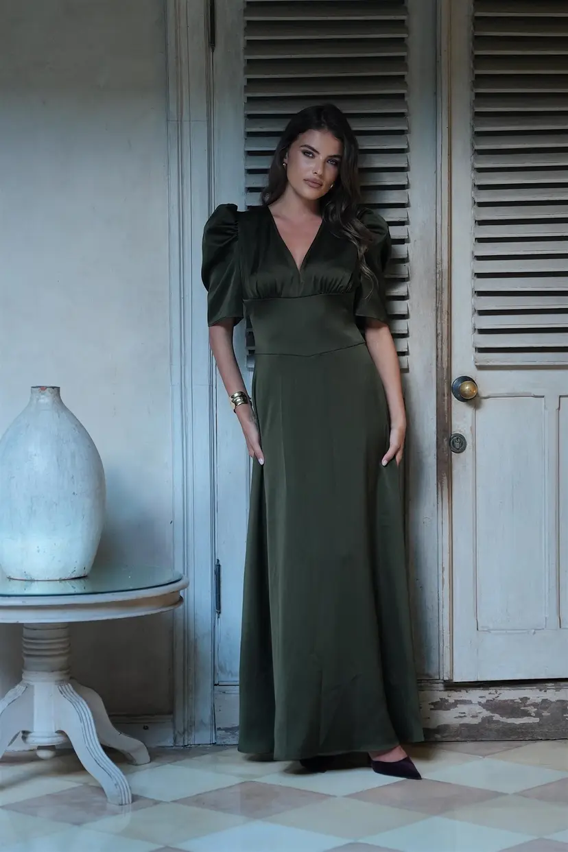 Love Lolina Francis Maxi Dress Khaki - XXS