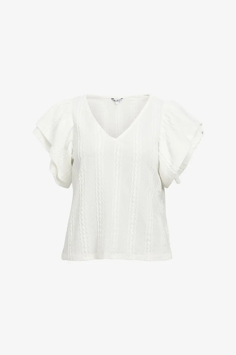 Object Collectors Item Topp objLillen S/S RE Top E SS Fair - Hvit