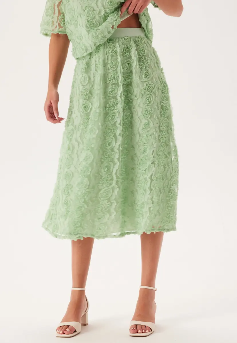 Bubbleroom 3D Flower Midi Skirt