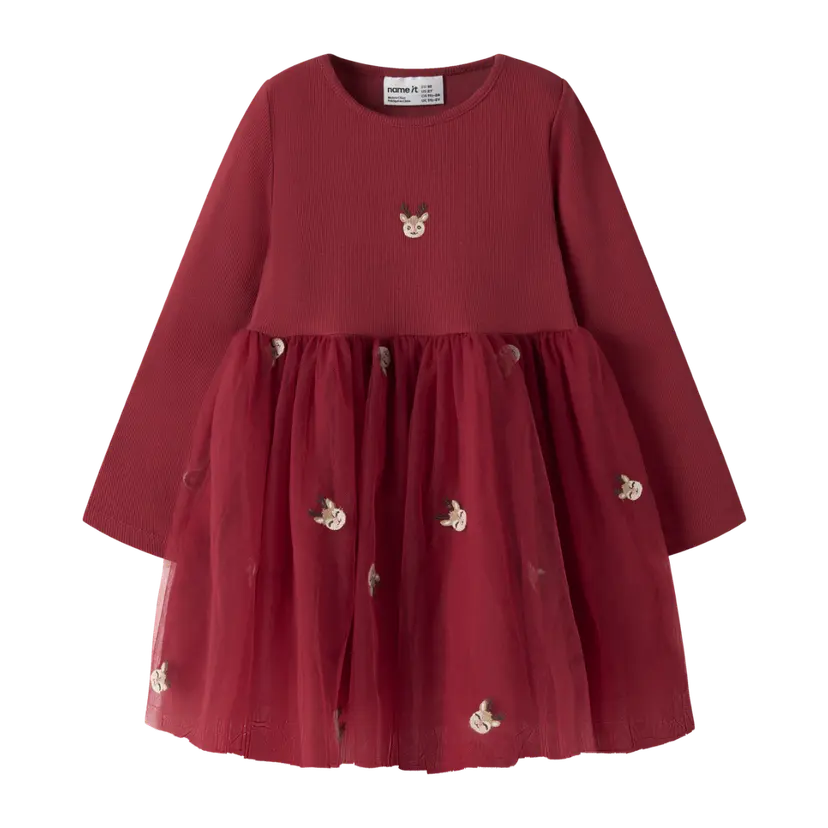 NAME IT Name It - Julekjole Veross Red Dahlia