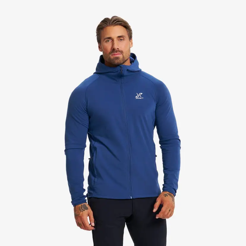 RevolutionRace Evolution Light Stretch Fleece Hoodie Herre Insignia Blue