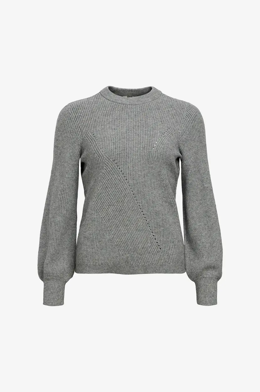 Object Collectors Item Genser objDitte RE L/s Knit Pullover - Grå