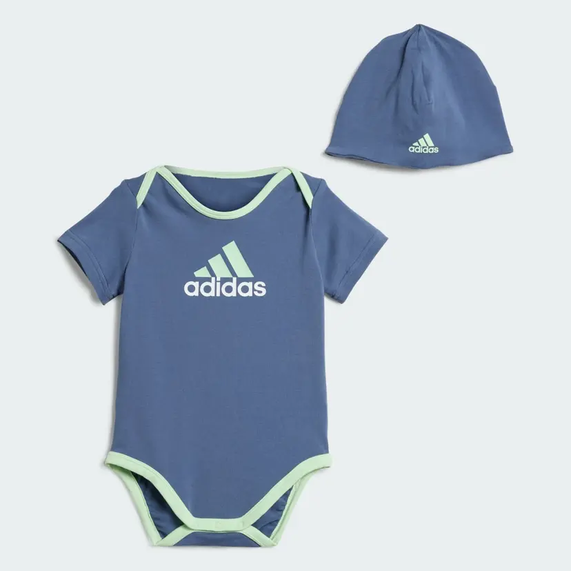 Adidas Essentials Big Logo Bodysuit and Beanie Gavesett, barn