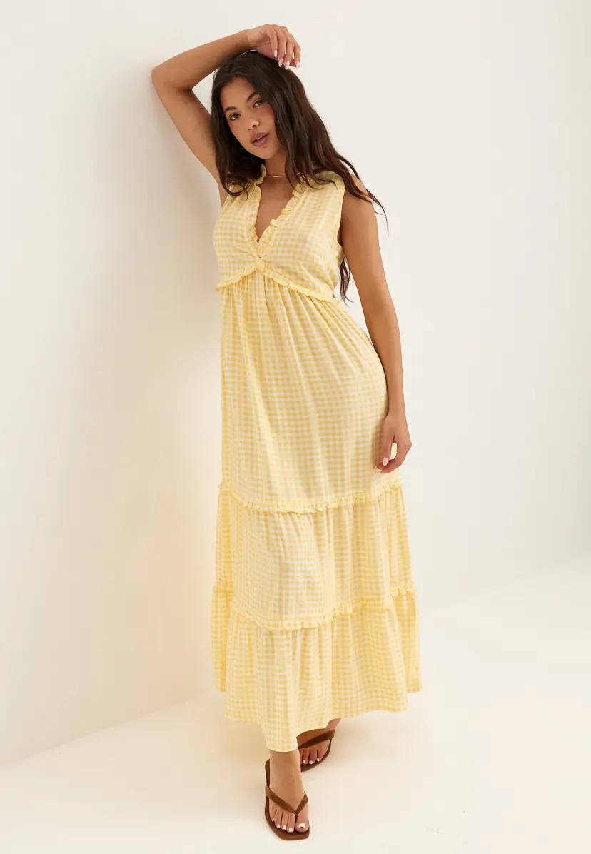 Bubbleroom Frill Maxi Dress